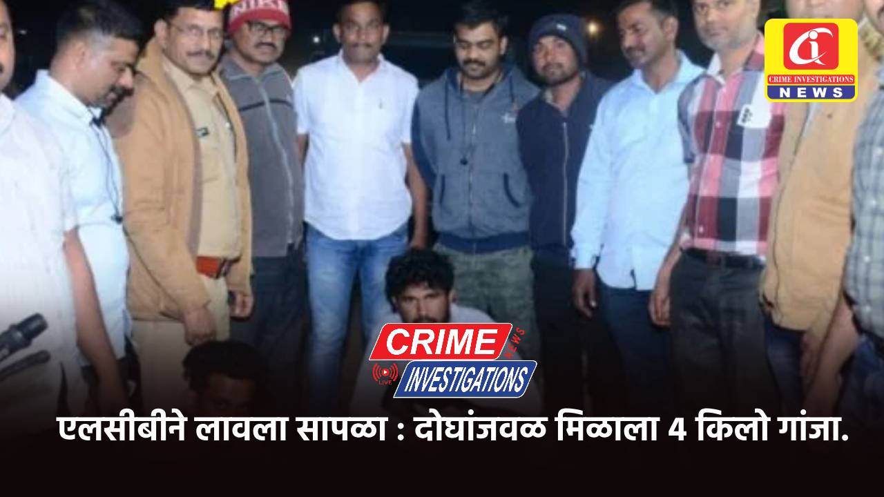 एलसीबीने लावला सापळा : दोघांजवळ मिळाला ४ किलो गांजा.