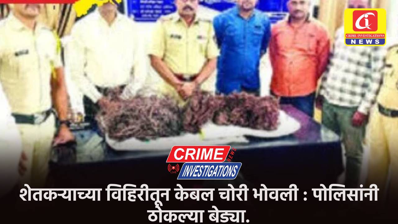 शेतकऱ्याच्या विहिरीतून केबल चोरी भोवली : पोलिसांनी ठोकल्या बेड्या.
