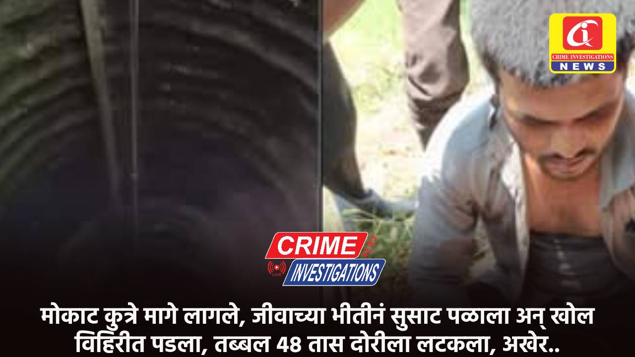 मोकाट कुत्रे मागे लागले, जीवाच्या भीतीनं सुसाट पळाला अन् खोल विहिरीत पडला, तब्बल 48 तास दोरीला लटकला, अखेर..
