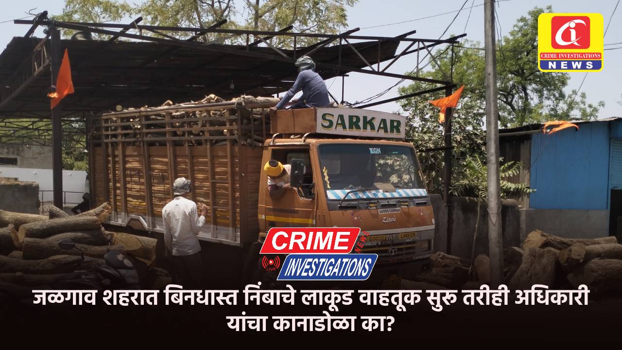 जळगाव शहरात बिनधास्त निंबाचे लाकूड वाहतूक सुरू तरीही अधिकारी यांचा कानाडोळा का?