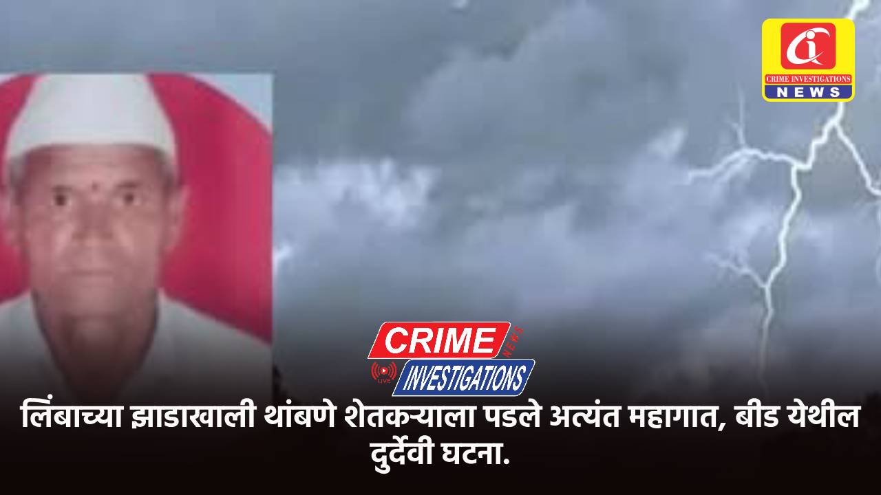 लिंबाच्या झाडाखाली थांबणे शेतकऱ्याला पडले अत्यंत महागात, बीड येथील दुर्देवी घटना.