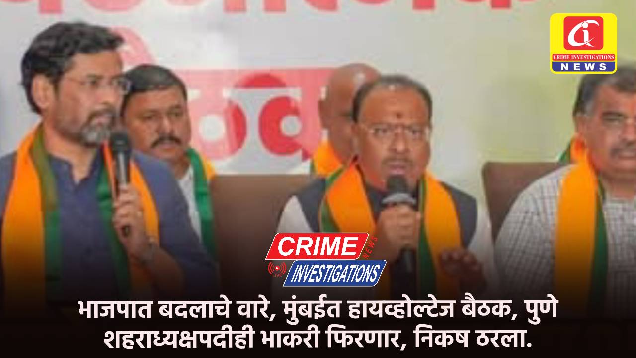 भाजपात बदलाचे वारे, मुंबईत हायव्होल्टेज बैठक, पुणे शहराध्यक्षपदीही भाकरी फिरणार, निकष ठरला.