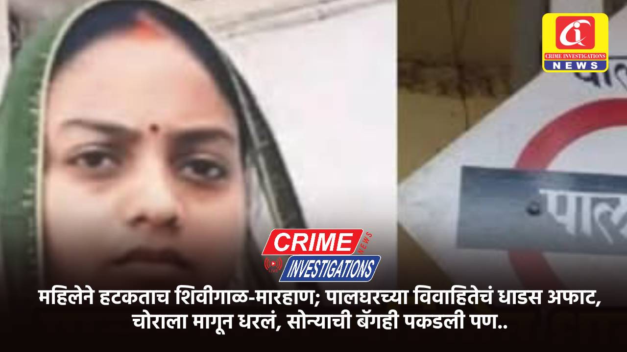 महिलेने हटकताच शिवीगाळ-मारहाण; पालघरच्या विवाहितेचं धाडस अफाट, चोराला मागून धरलं, सोन्याची बॅगही पकडली पण..