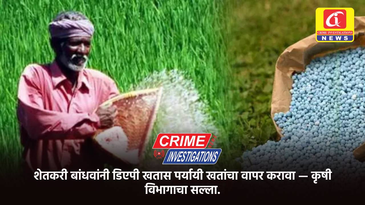 शेतकरी बांधवांनी डिएपी खतास पर्यायी खतांचा वापर करावा — कृषी विभागाचा सल्ला.