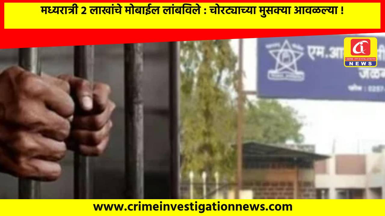 मध्यरात्री २ लाखांचे मोबाईल लांबविले : चोरट्याच्या मुसक्या आवळल्या !