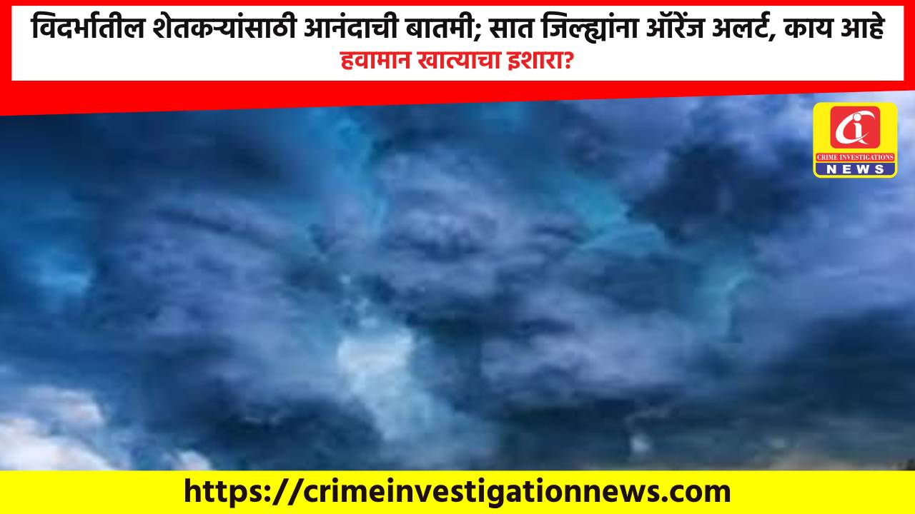 विदर्भातील शेतकऱ्यांसाठी आनंदाची बातमी; सात जिल्ह्यांना ऑरेंज अलर्ट, काय आहे हवामान खात्याचा इशारा?