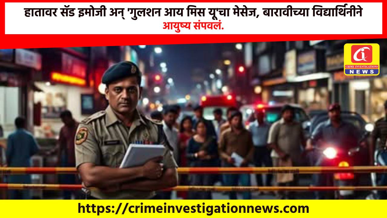 हातावर सॅड इमोजी अन् ‘गुलशन आय मिस यू’चा मेसेज, बारावीच्या विद्यार्थिनीने आयुष्य संपवलं.