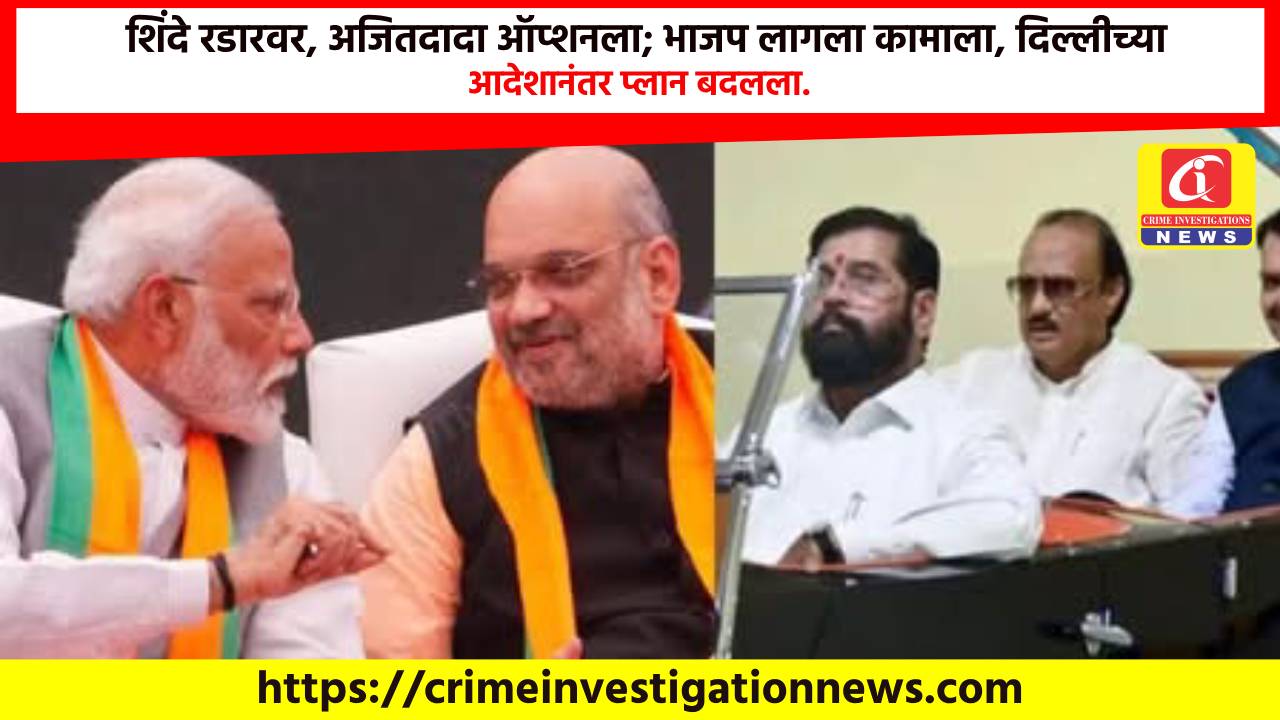 शिंदे रडारवर, अजितदादा ऑप्शनला; भाजप लागला कामाला, दिल्लीच्या आदेशानंतर प्लान बदलला.