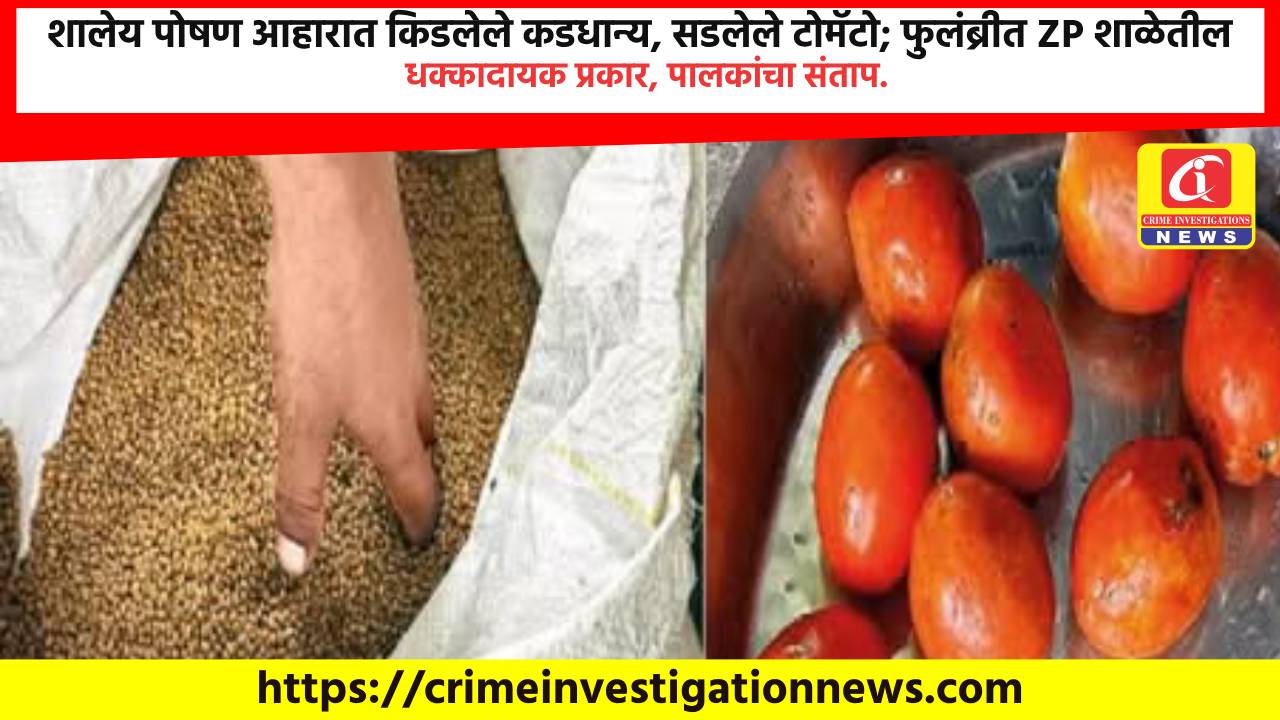 शालेय पोषण आहारात किडलेले कडधान्य, सडलेले टोमॅटो; फुलंब्रीत ZP शाळेतील धक्कादायक प्रकार, पालकांचा संताप.