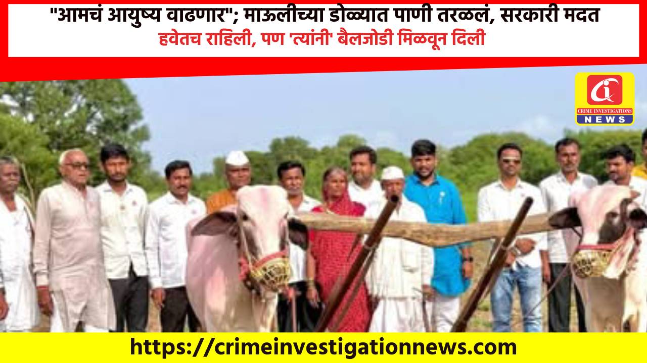 “आमचं आयुष्य वाढणार”; माऊलीच्या डोळ्यात पाणी तरळलं, सरकारी मदत हवेतच राहिली, पण ‘त्यांनी’ बैलजोडी मिळवून दिली.