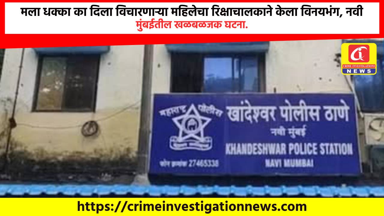 मला धक्का का दिला विचारणाऱ्या महिलेचा रिक्षाचालकाने केला विनयभंग, नवी मुंबईतील खळबळजक घटना.